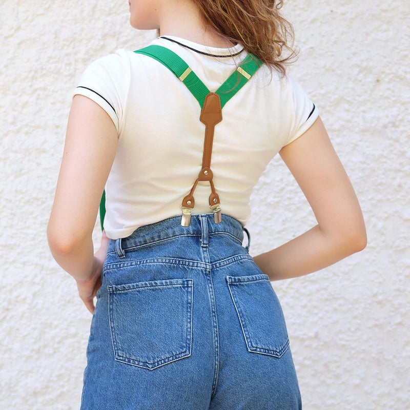 Action Ward Store Women's Suspenders - 1" Width - Y Back 4 Clip Skinny Ladies Suspenders - Image 3